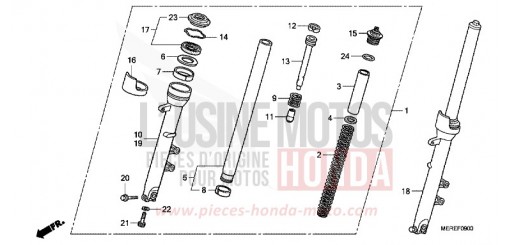 FRONT FORK CBF600NA9 de 2009
